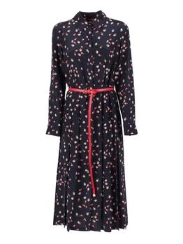 Max Mara | Max Mara Studio Pattern-Printed Belted Dress