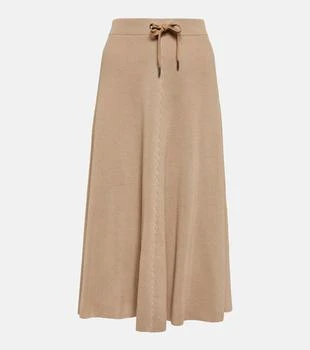 Brunello Cucinelli | High-rise cotton midi skirt