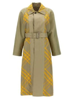 Burberry | Burberry Checked Belted-Waist Reversible Trench Coat
