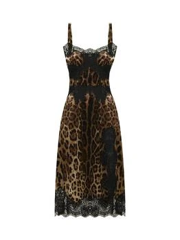 Dolce & Gabbana | Dolce & Gabbana Lace-Trim Midi Dress
