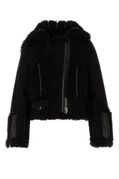 Tom Ford | Tom Ford Shearling-Panelled Zipped Biker Jacket