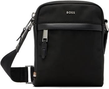 Hugo Boss Black Leather-Trimmed Reporter Bag