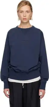 MAISON MARGIELA | Navy Embroidered Logo Sweatshirt