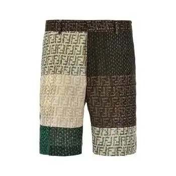 Fendi | Fendi Men's FF Patchwork Bermuda Shorts, Brand Size 46  (Waist Size 30")