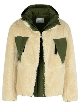 Sacai | Sacai Faux Shearling Zipped Down Jacket