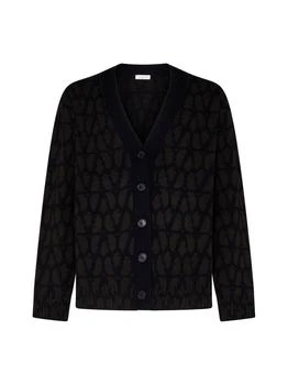Valentino | Valentino Toile Iconographe V-Neck Long-Sleeved Cardigan