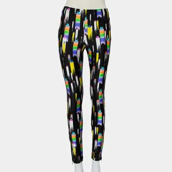 Gucci | Gucci Black Shooting Star Printed Jersey Zipper Hem Detail Leggings S