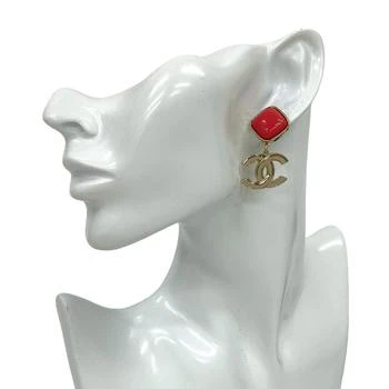 Chanel | gold pink gold Plating Plastic Stud Earrings (Pre-Owned)