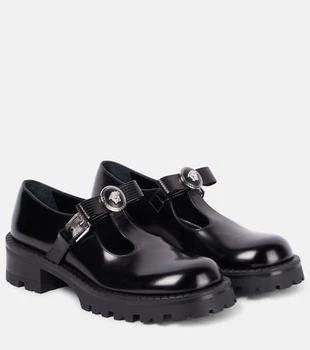Versace | Gianni Ribbon leather flats