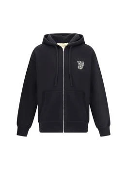 Valentino | Valentino Logo Embroidered Zip-Up Hoodie