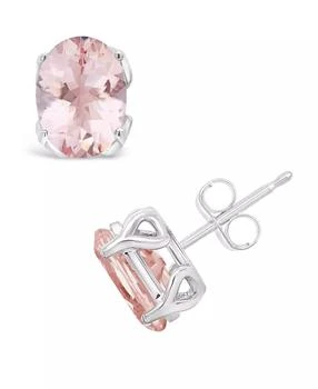 Macy
s | Morganite (2-1/3 ct. t.w.) Stud Earrings in 14K White Gold