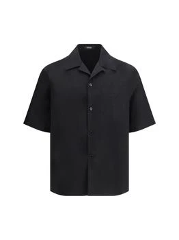 Versace | Versace Medusa Chains Embroidered Short-Sleeved Shirt