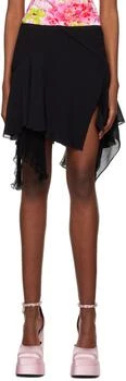 Versace | Black Asymmetric Miniskirt