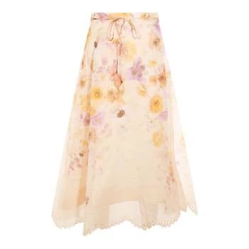 Zimmermann | Zimmermann Memento Embroidered Midi Skirt