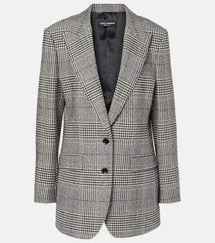 Dolce 
Gabbana | Prince of Wales check wool-blend blazer