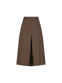 Yves Saint Laurent | Saint Laurent Checked Mid-Rise Culottes