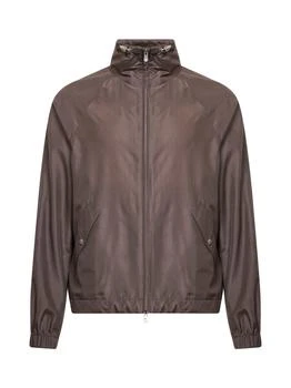 Brunello Cucinelli | BRUNELLO CUCINELLI | Hazelnut technical silk jacket | Man | 48