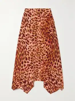 Stella McCartney | Naya Leopard-print Silk Crepe De Chine Midi Skirt - IT48