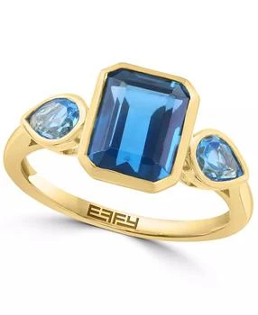 Effy | Blue (1/2 ct. t.w.) & London Blue Topaz (2-1/10 ct. t.w.) Ring in 14k Yellow Gold