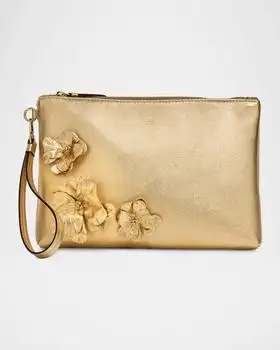 Jimmy Choo | Metallic Leather Pouch Bag
