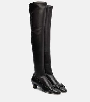 Valentino | Bowow 45 leather over-the-knee boots
