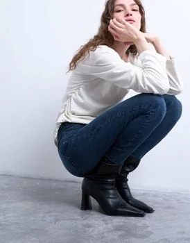 Topshop Topshop Jamie high rise skinny jean in blue black