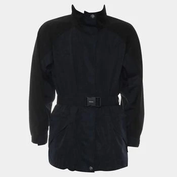Prada | Prada Dark Blue Logo High-Neck Technical Jacket  M