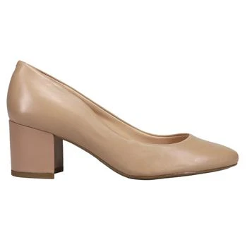 Cosma Round Toe Block Heel Pumps