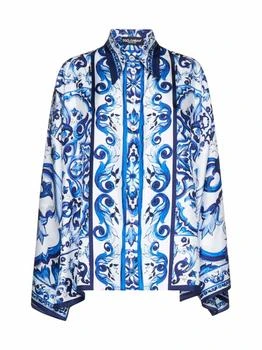Dolce & Gabbana | Dolce & Gabbana Majolica-Printed Oversize Shirt