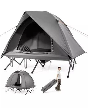 Mecale 2-Person Foldable Camping Cot Tent Combo, Off-Ground Sleeping Shelter for Adults