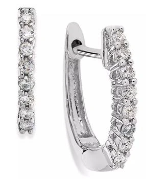 Macy's | Diamond Mini Hoop Earrings (1/8 ct. t.w.) in 10k White, Rose or Yellow Gold