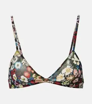 Khaite | Talita floral silk bra top