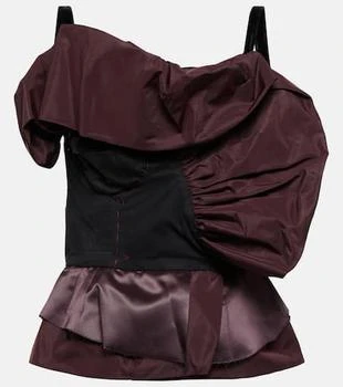 MAISON MARGIELA | Deconstructed satin and mesh top