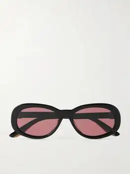 Brunello Cucinelli | Claire Round-frame Embellished Acetate Sunglasses