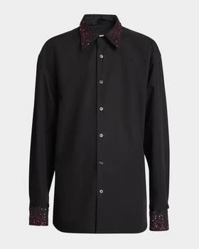 Dries Van Noten | Men
s Cotton Embellished-Trim Dress Shirt