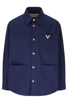 Valentino | Valentino	Logo Plaque Button-Up Shirt Jacket