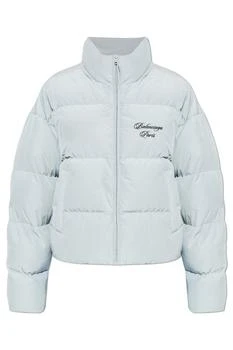 Balenciaga | Balenciaga Logo Embroidered Zip-Up Puffer Jacket