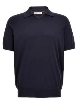 Brunello Cucinelli | Brunello Cucinelli Short-Sleeved Fine-Knitted Polo Shirt