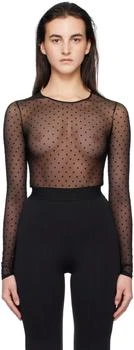 Black Polka Dot Bodysuit
