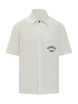 Givenchy | Givenchy Paris Signature Embroidered Short-Sleeved Shirt
