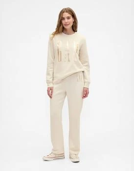 GAP foil print straight leg joggers co-ord in ecru