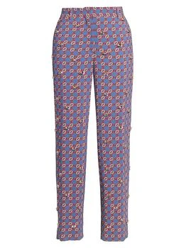 Dries Van Noten | Paxy Embellished-Trim Printed Crepe Pants