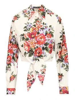 Dolce & Gabbana | Dolce & Gabbana Pop Legg Floral Tie-Front Top