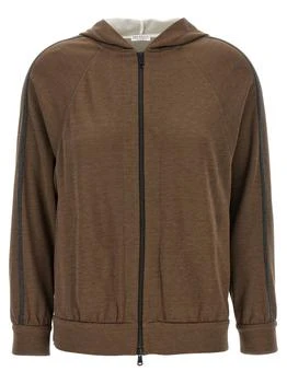 Brunello Cucinelli | Brunello Cucinelli Zip-Up Long Sleeved Sweatshirt