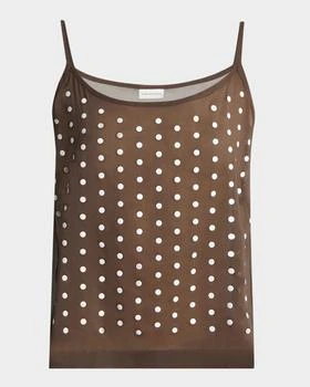 Dries Van Noten | Calipso Polka-Dot Printed Sheer Cami Top