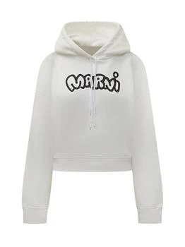 Marni | Marni Logo Printed Drawstring Hoodie