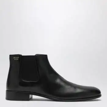 Prada | Black leather ankle boots