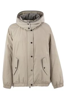 Brunello Cucinelli | Brunello Cucinelli Elasticated Hem Hooded Jacket
