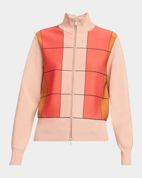 Dries Van Noten | Timor Geometric Grid Zip Jacket