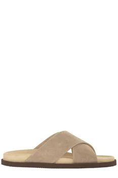 Brunello Cucinelli | Brunello Cucinelli Crossover Strap Slip-On Sandals